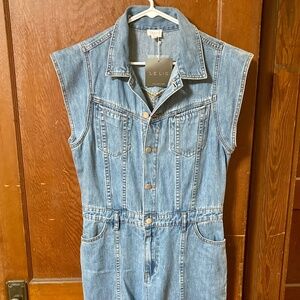 Le Lis Denim Jumpsuit NWT size L
